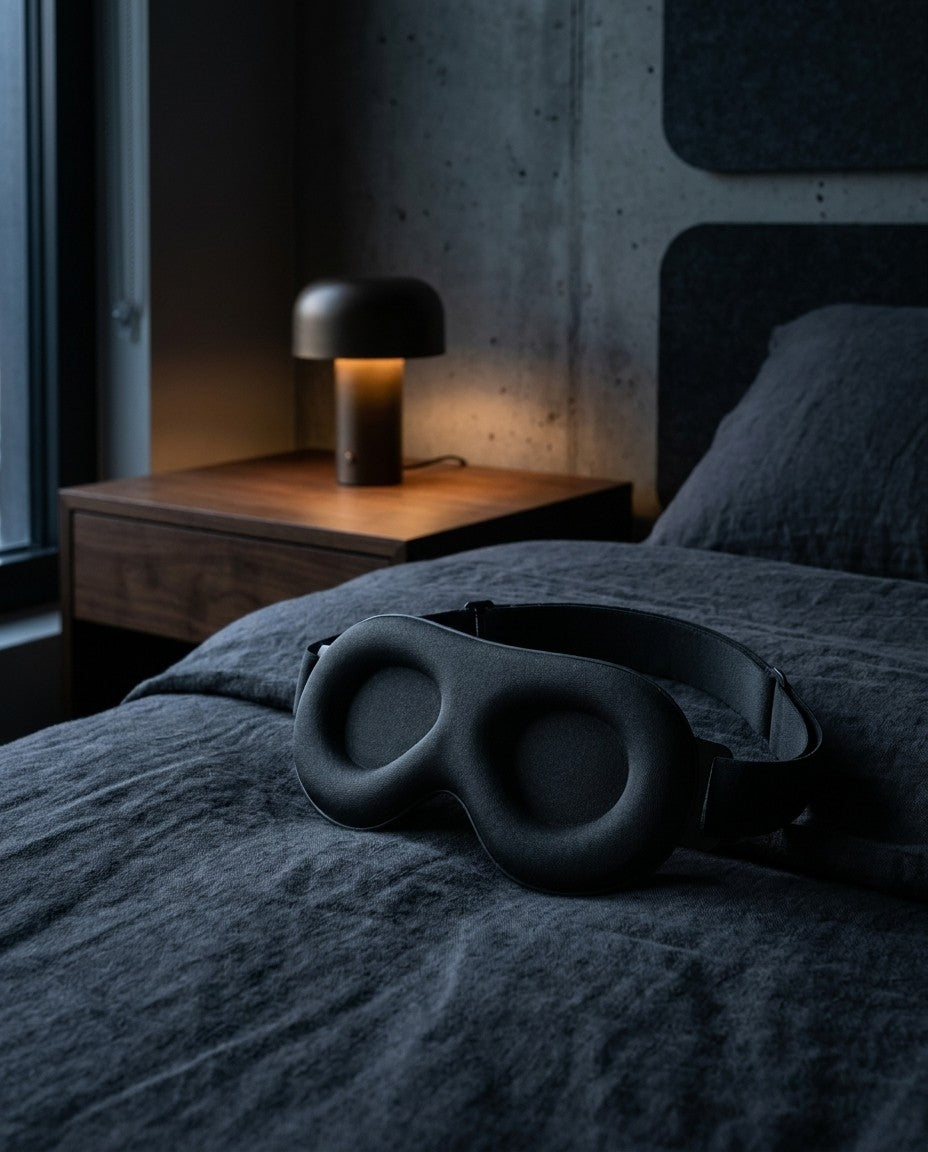 Aurelia Blackout Sleep Mask - mask-02-bed