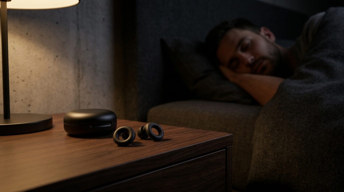 Sleep Earplugs in use